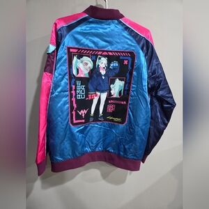 Cyberpunk Rebecca Vibrant Anime Graphic Adult Bomber  Jacket Sz.L